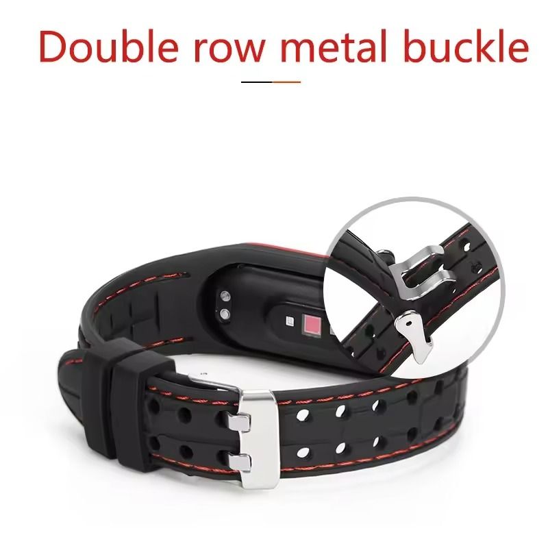 Silicone Replacement Strap For Mi Band 3 4 5 6 7 Smartwatch 3