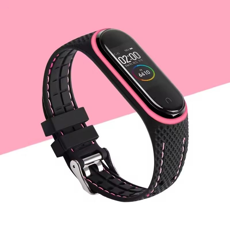 Silicone Replacement Strap For Mi Band 3 4 5 6 7 Smartwatch 16