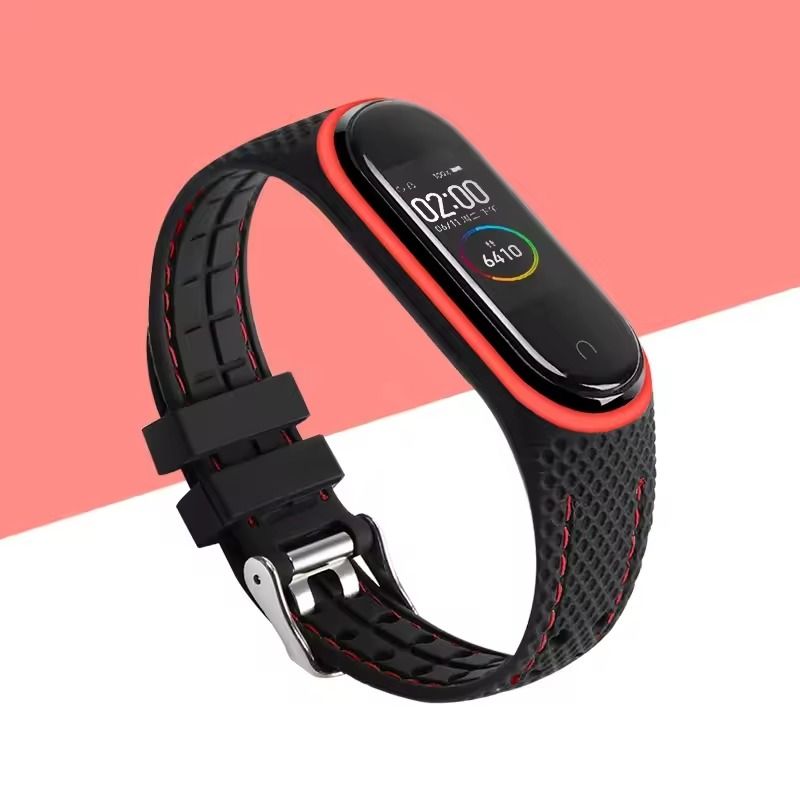 Silicone Replacement Strap For Mi Band 3 4 5 6 7 Smartwatch 8