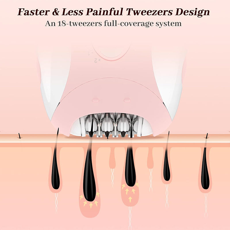 Rechargeable Women Epilator Hair Removal Device for Face, Arms, Bikini Line, Underarms, Legs, Electric Hair Remover