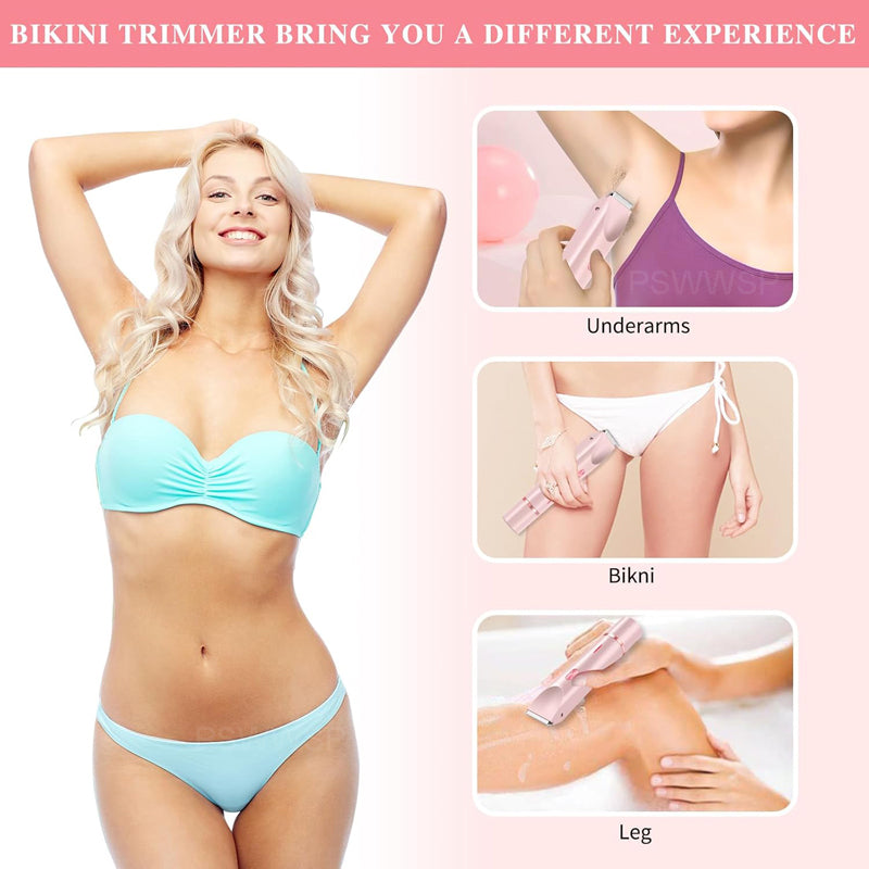 Electric Razors for Women Facial Bikini Trimmer Ladies Shaver for Mustache, Legs, Body & Underarms, Portable Painless