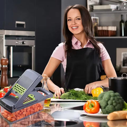 Multifunction Vegetable Slicer And Food Chopper With Grater Blades And Basket Set 5