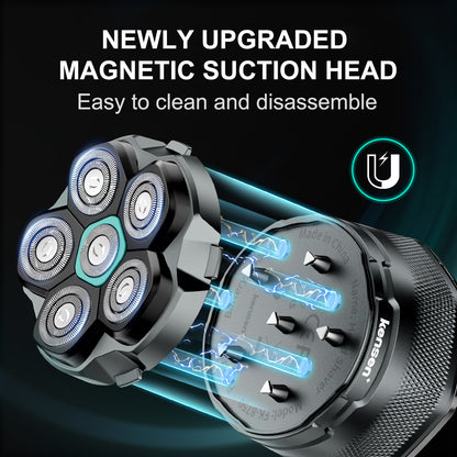 Magnetic Razor Head Replacement for S15 Shaver, Waterproof Stainless Steel Blade for Electric Head Shaver