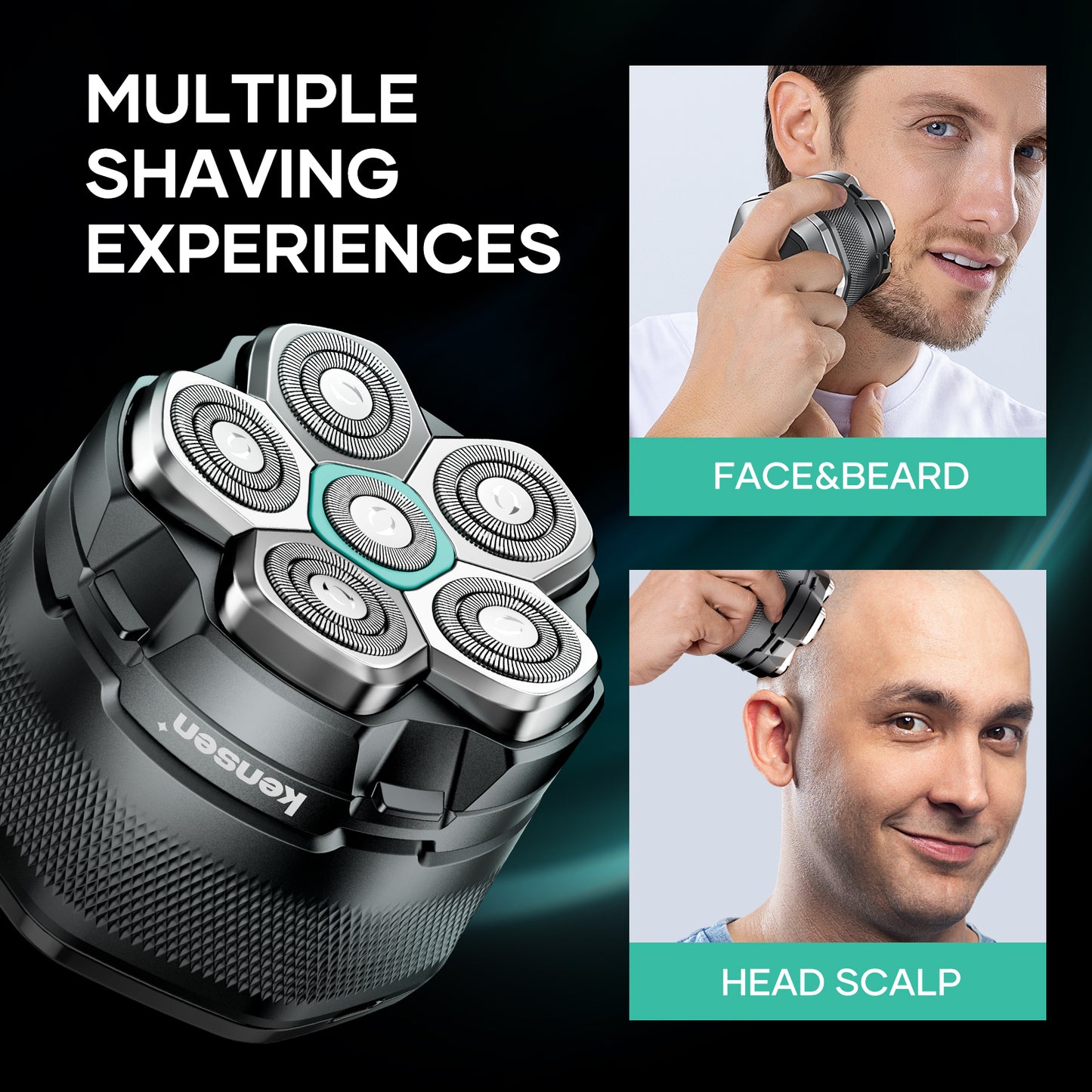 Magnetic Razor Head Replacement for S15 Shaver, Waterproof Stainless Steel Blade for Electric Head Shaver