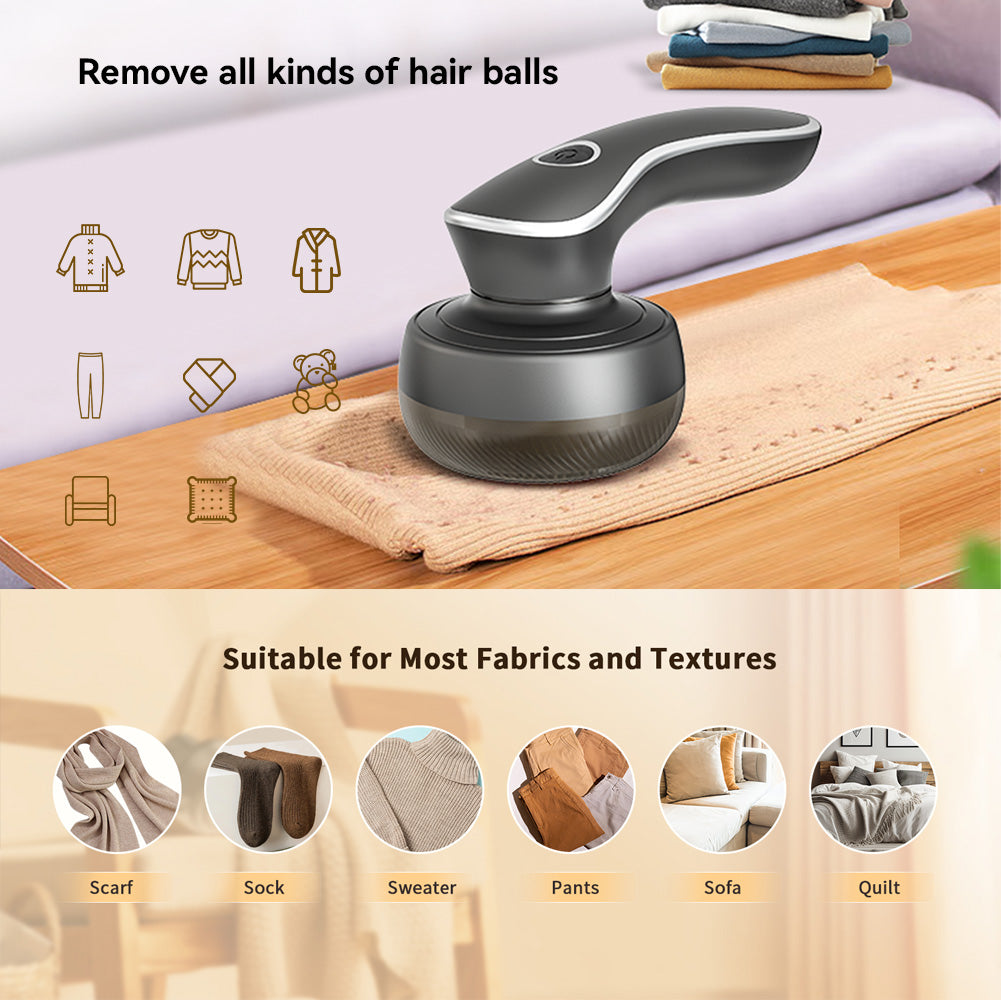 Rechargeable Electric Fabric Shaver with Digital Display, Portable Lint Remover for Clothing, Fluff, Fuzz & Hair Balls