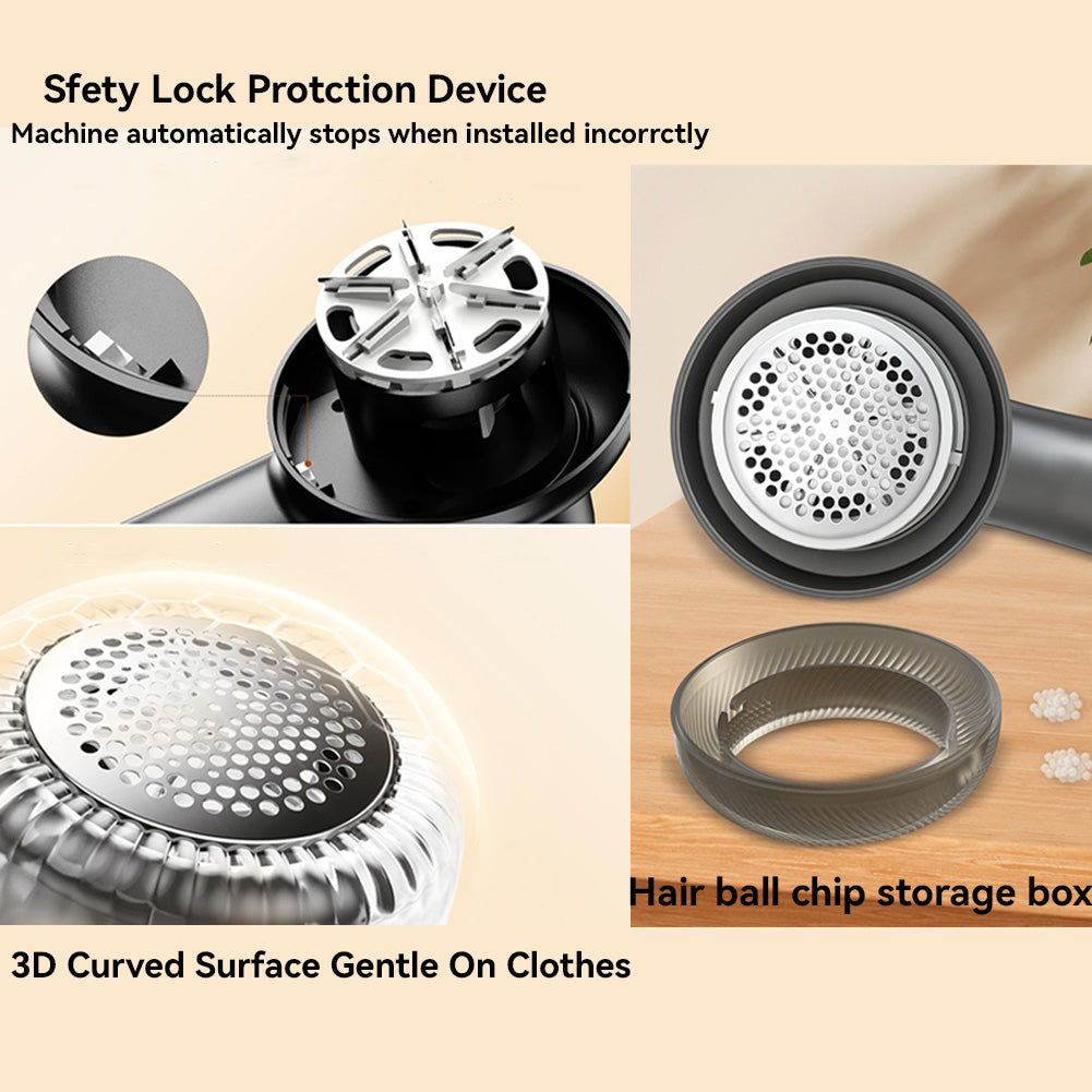 Rechargeable Electric Fabric Shaver with Digital Display, Portable Lint Remover for Clothing, Fluff, Fuzz & Hair Balls