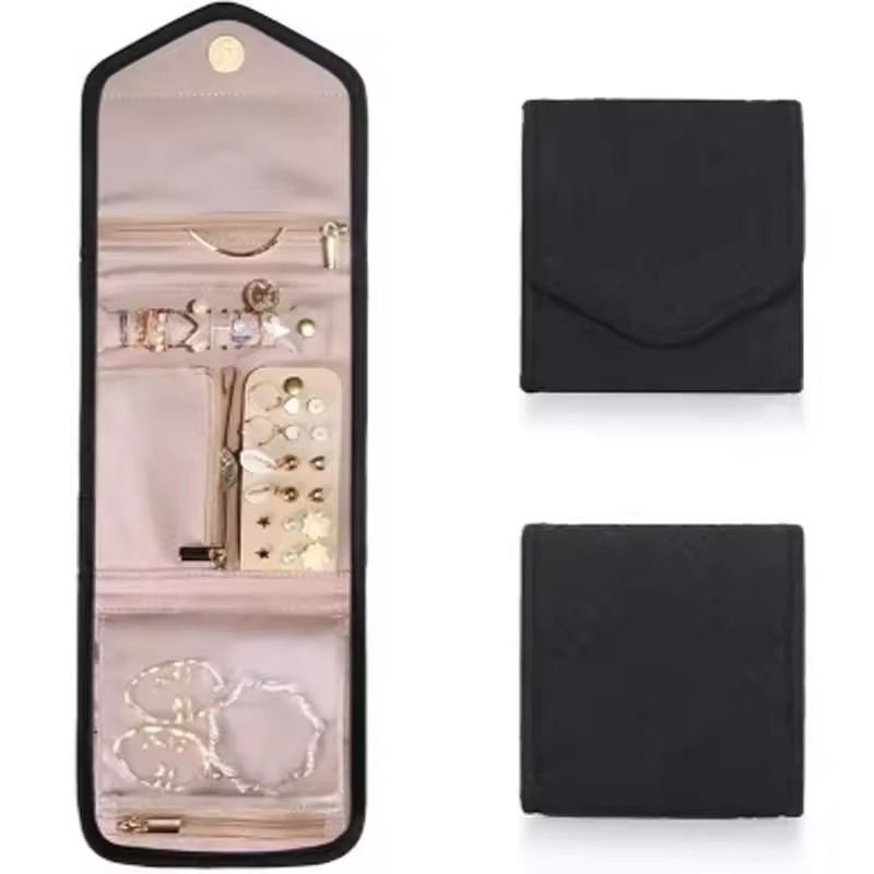 Foldable Jewelry Roll Organizer Travel Storage Bag With Compartments For Home Or OntheGo Use 4