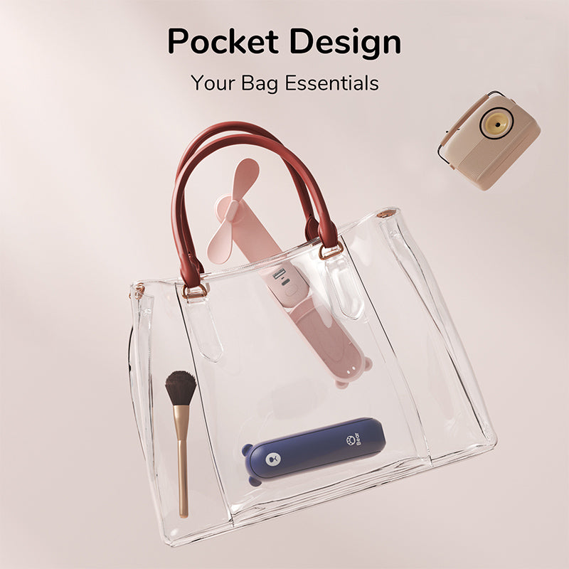 Portable Mini Handheld Fan USB Rechargeable, Fan with Power Bank & Flashlight, Compact Cooling for Travel & Camping