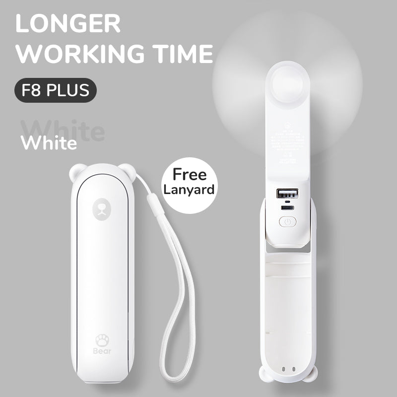 Portable Mini Handheld Fan USB Rechargeable, Fan with Power Bank & Flashlight, Compact Cooling for Travel & Camping