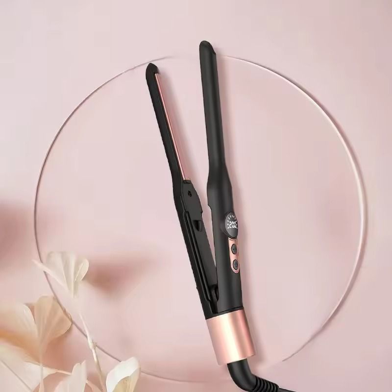 Mini 3 by 10 Inch Pencil Flat Iron for Short Hair Beard and Pixie Cuts – Ceramic Tourmaline Hair Straightener