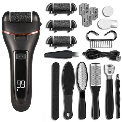 Electric Foot File Callus Remover, Sandpaper Grinding Pedicure Tool for Heels, Dead Skin & Hard skin Removal, Foot Care