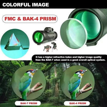 HighPower Monocular Telescope With Tripod And Phone Adapter For Outdoor Camping And Hiking 5