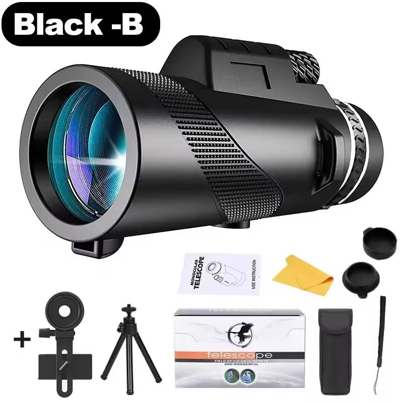 HighPower Monocular Telescope With Tripod And Phone Adapter For Outdoor Camping And Hiking 8