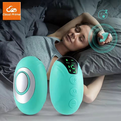 Smart Sleep Aid Device with Soothing Pulse Stimulation for Insomnia and Anxiety Relief
