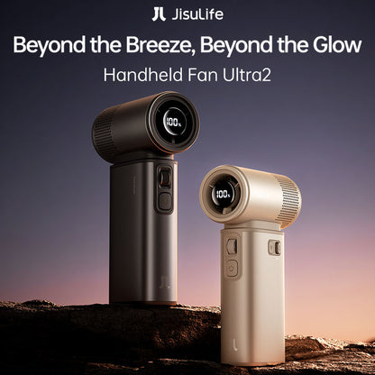 Handheld Fan Ultra 2, Turbo Jet Fan with 100 Speed Settings, LED Display, Rechargeable Mini Fan for Camping