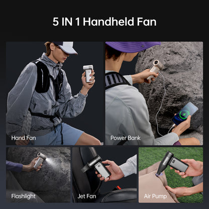 Handheld Fan Ultra 2, Turbo Jet Fan with 100 Speed Settings, LED Display, Rechargeable Mini Fan for Camping