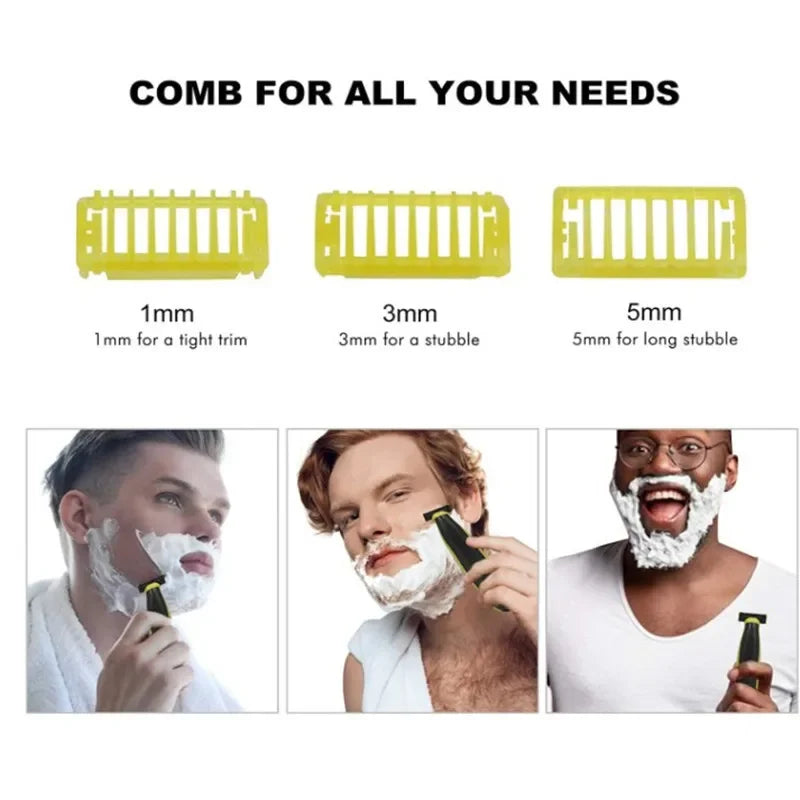 Cordless Electric Shaver for Men Beard Trimmer & Razor, USB Rechargeable Hair Clipper for Face Body Grooming