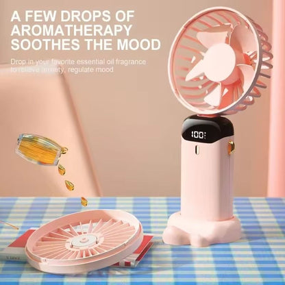 Portable Foldable Mini Fan With USB Rechargeable Battery And Phone Stand 4