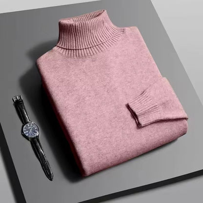 Mens Slim Fit Knitted Turtleneck Sweater With Long Sleeves And AntiPilling Fabric 9
