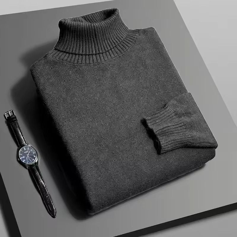 Mens Slim Fit Knitted Turtleneck Sweater With Long Sleeves And AntiPilling Fabric 4