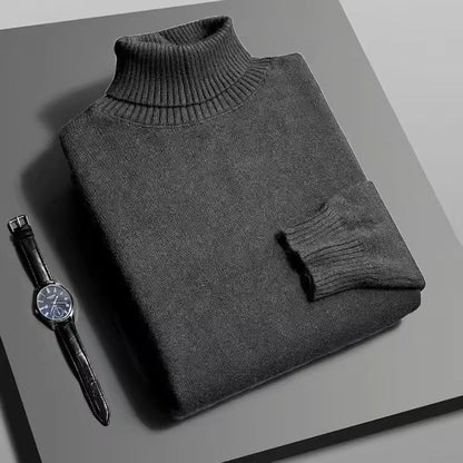 Mens Slim Fit Knitted Turtleneck Sweater With Long Sleeves And AntiPilling Fabric 4