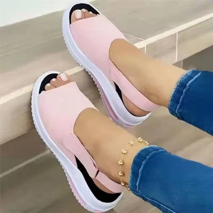 Womens Summer Peep Toe Lightweight Sandals With Breathable NonSlip Sole 2