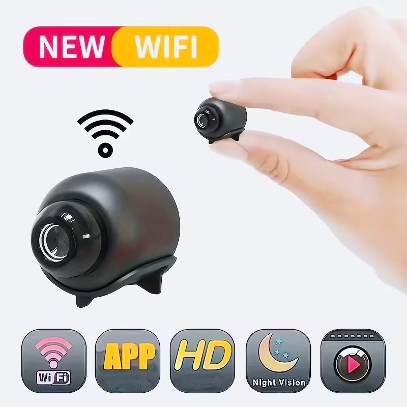 1080P Mini WiFi Security Camera with Night Vision and Two-Way Audio