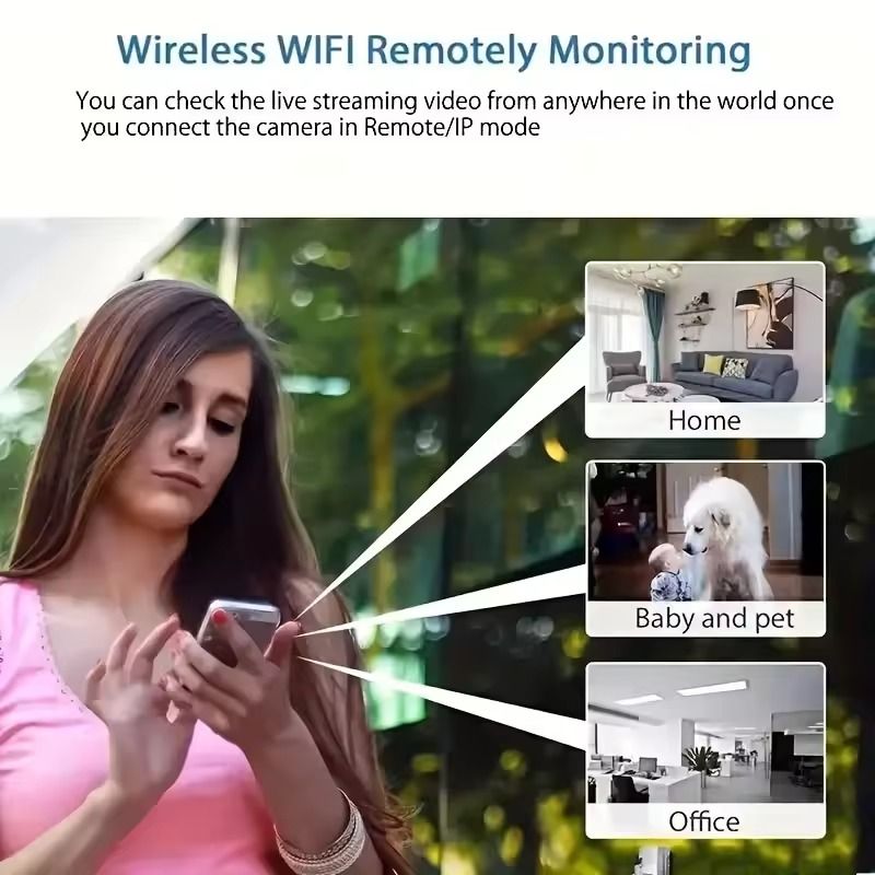 1080P Mini WiFi Security Camera With Night Vision And TwoWay Audio 1