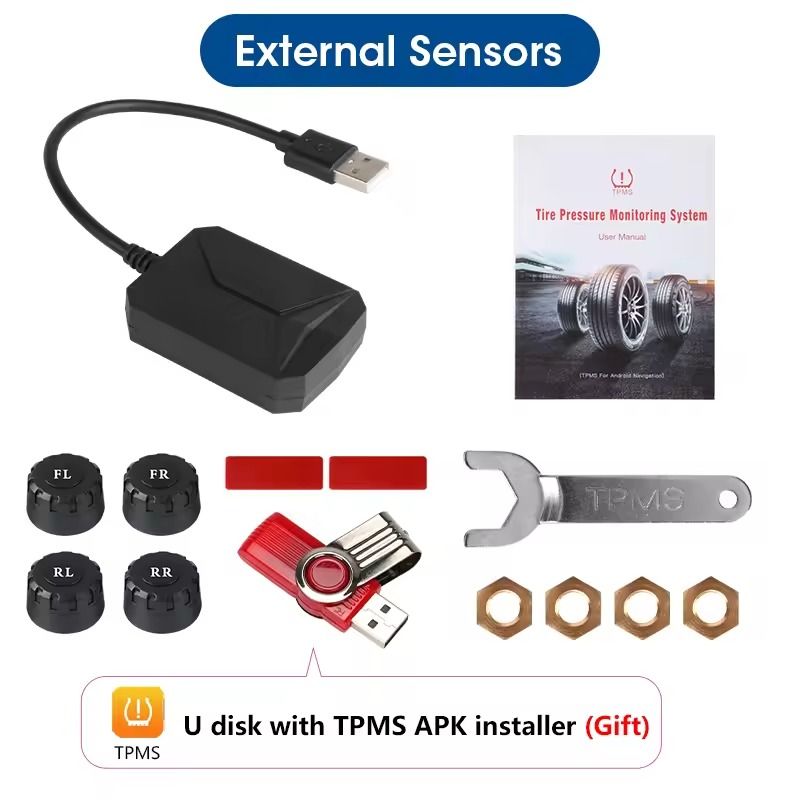 USB Android Tire Pressure Monitoring System With Internal And External Sensors 4