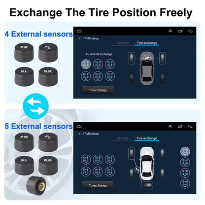 USB Android Tire Pressure Monitoring System With Internal And External Sensors 6