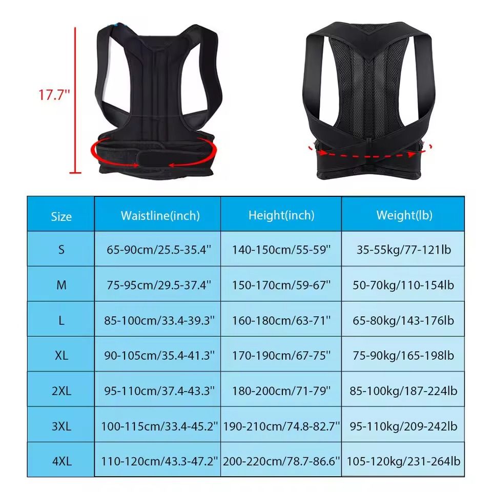 Adjustable Upper Back Posture Corrector Brace For Shoulder And Clavicle Support 1