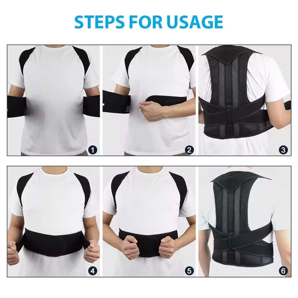 Adjustable Upper Back Posture Corrector Brace For Shoulder And Clavicle Support 5