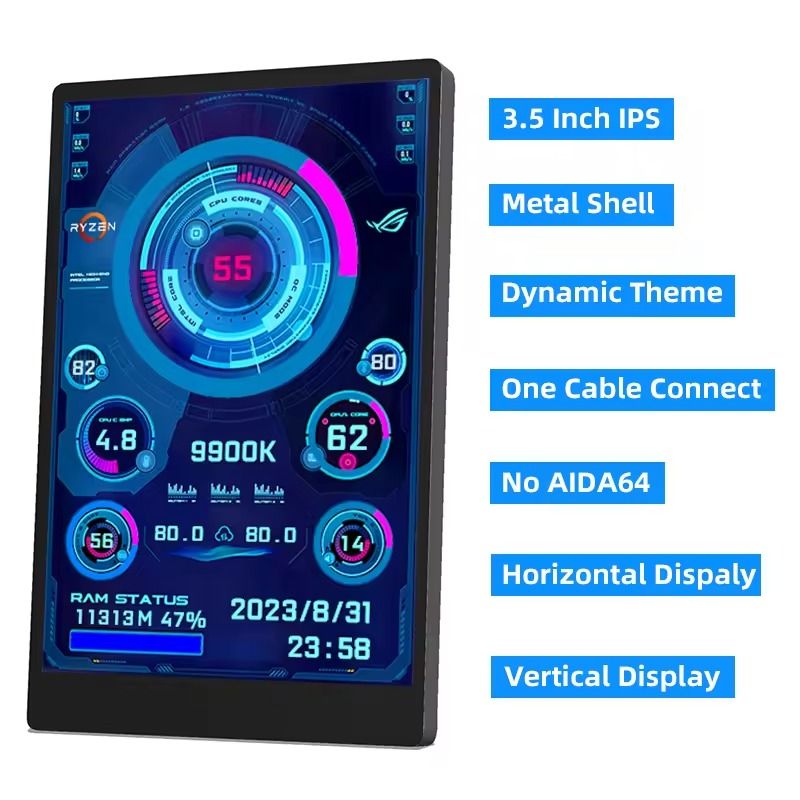 35 Inch USB TypeC Secondary Display For CPU GPU RAM Monitoring 1