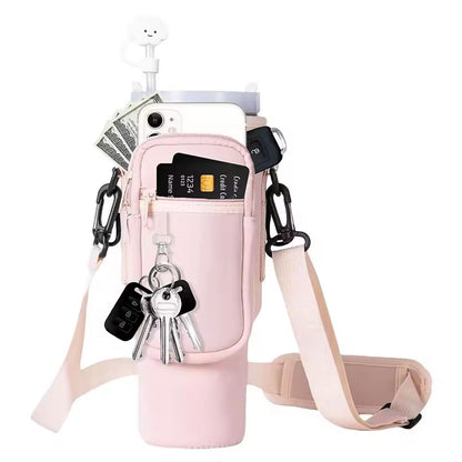 40oz Neoprene Water Bottle Carrier With Adjustable Shoulder Strap 9