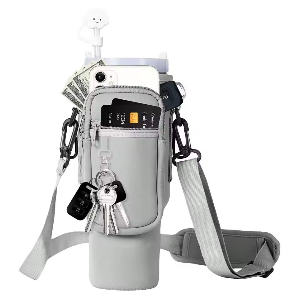 40oz Neoprene Water Bottle Carrier With Adjustable Shoulder Strap 11