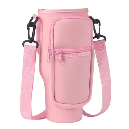 40oz Neoprene Water Bottle Carrier With Adjustable Shoulder Strap 13