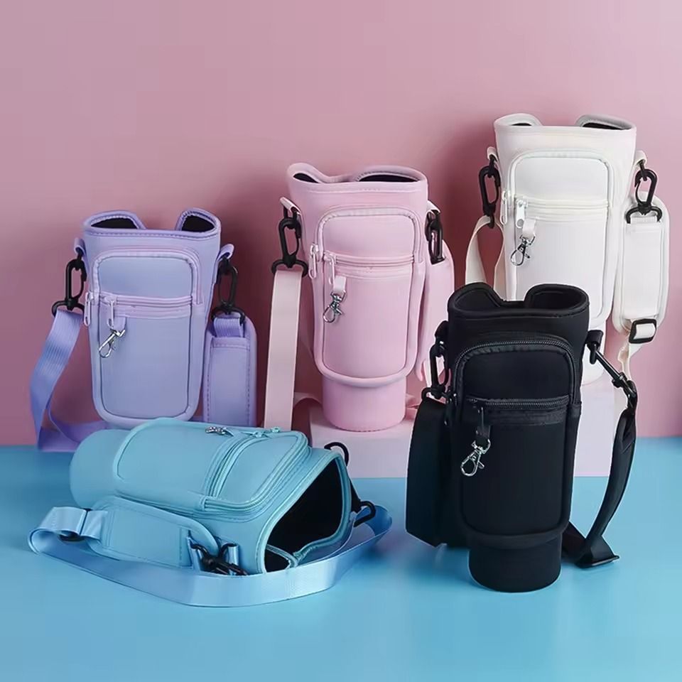 40oz Neoprene Water Bottle Carrier With Adjustable Shoulder Strap 3