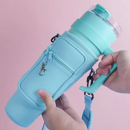 40oz Neoprene Water Bottle Carrier With Adjustable Shoulder Strap 4