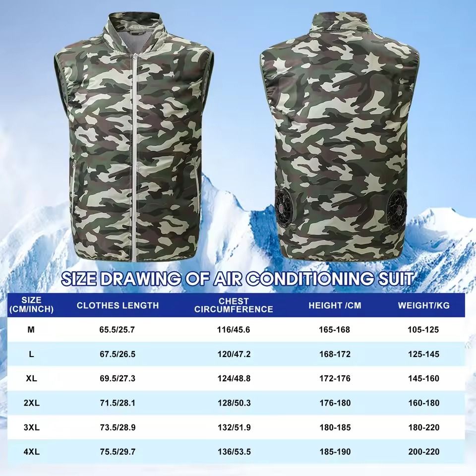Rechargeable Electric Cooling Fan Vest For Outdoor Work And Hiking 1