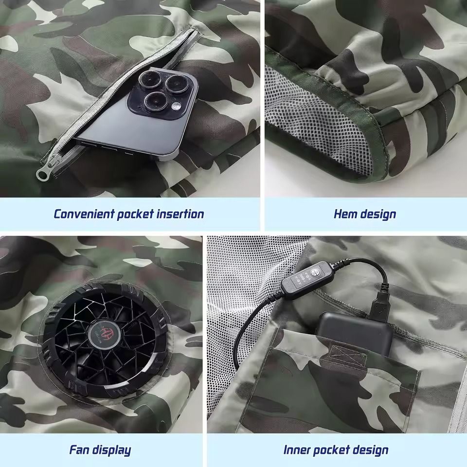 Rechargeable Electric Cooling Fan Vest For Outdoor Work And Hiking 4