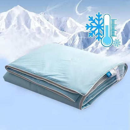 Ice Silk Cooling Blanket Lightweight Summer Comforter for Bed