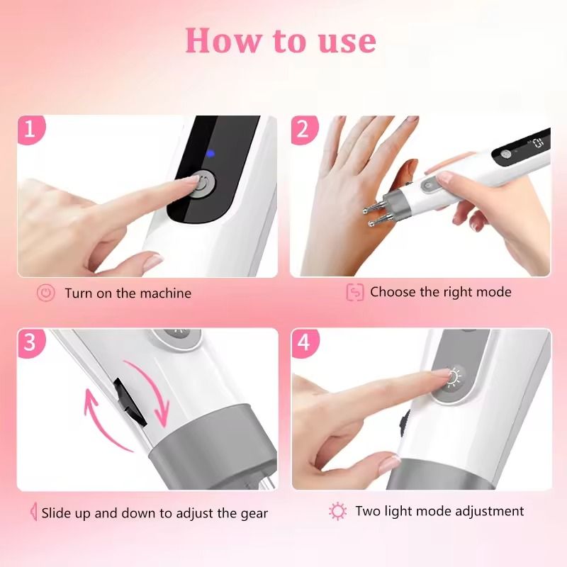 Multifunctional DoubleHead Electric Massage Pen With 5 Modes And 10 Speeds 2