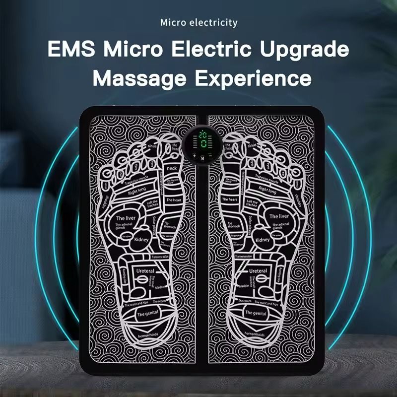 Smart EMS Foot Massager Pad with USB Rechargeable Pulse Therapy