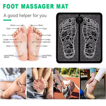 Smart EMS Foot Massager Pad With USB Rechargeable Pulse Therapy 4