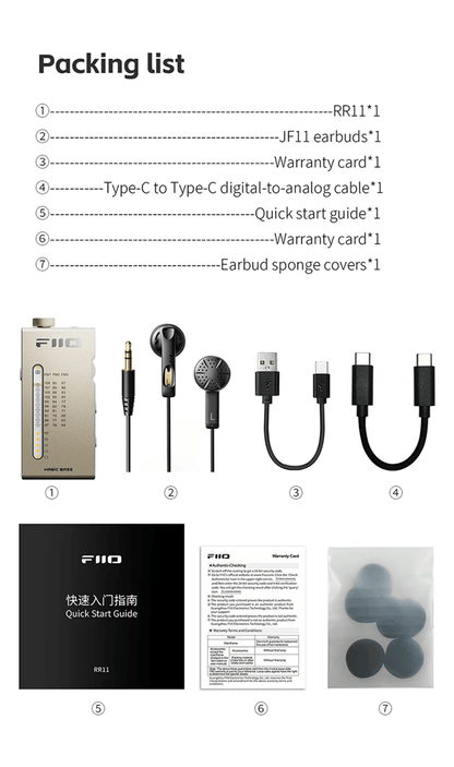 FiiO RR11 Portable HiFi FM Stereo Radio With 3D Bass And Analog Tuning 5