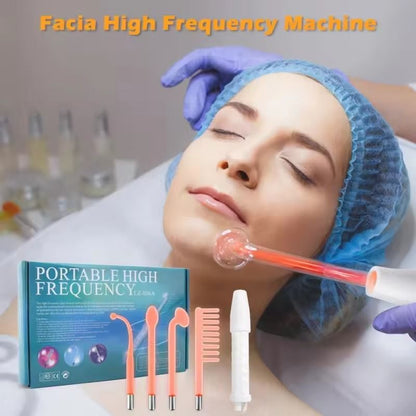 4 in 1 High Frequency Facial Therapy Wand for Acne Treatment and Skin Rejuvenation