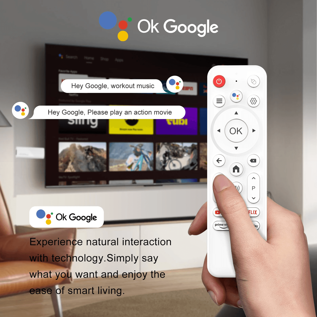 H96 Max H313 4K Android TV Stick With WiFi 6  Voice Remote 1