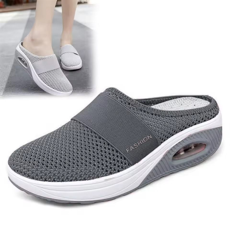 Womens SlipOn Mesh Walking Sandals With Arch Support And Thick Soft Sole 9