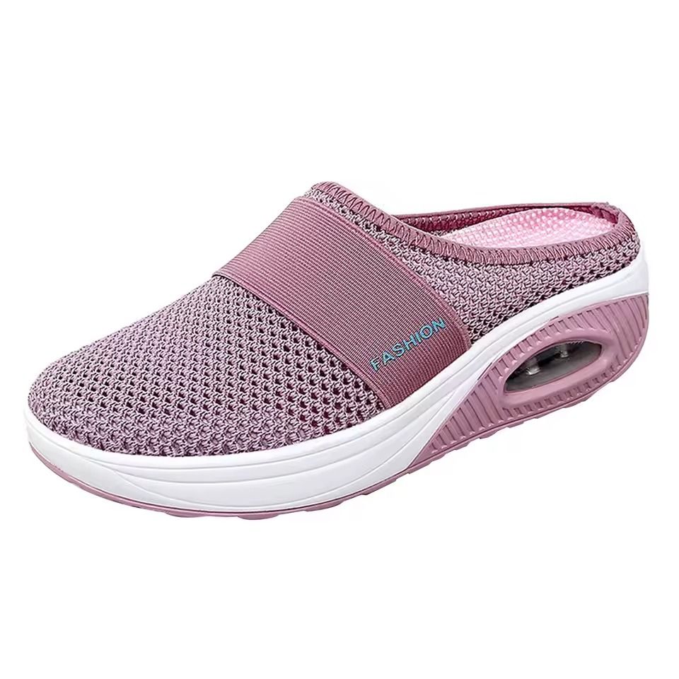 Womens SlipOn Mesh Walking Sandals With Arch Support And Thick Soft Sole 1