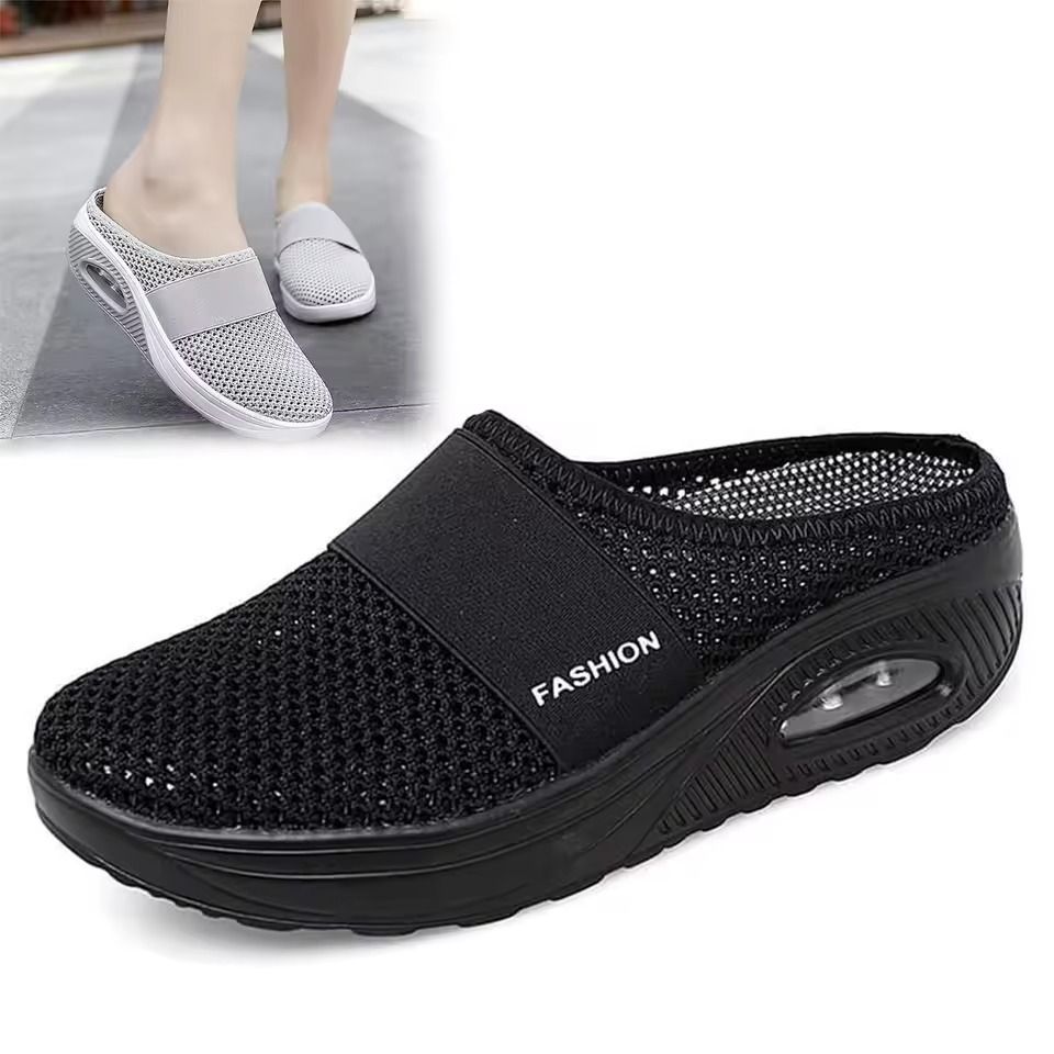 Womens SlipOn Mesh Walking Sandals With Arch Support And Thick Soft Sole 6